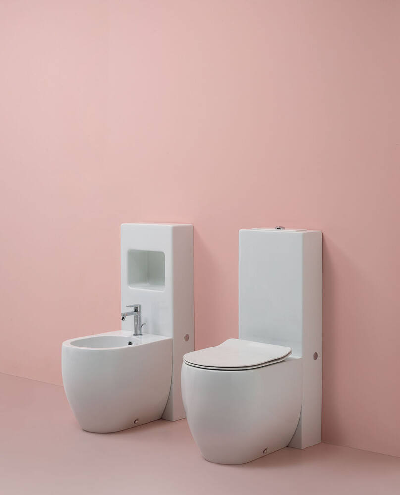 Deben 56cm Back-to-Wall Bidet and Back Panel