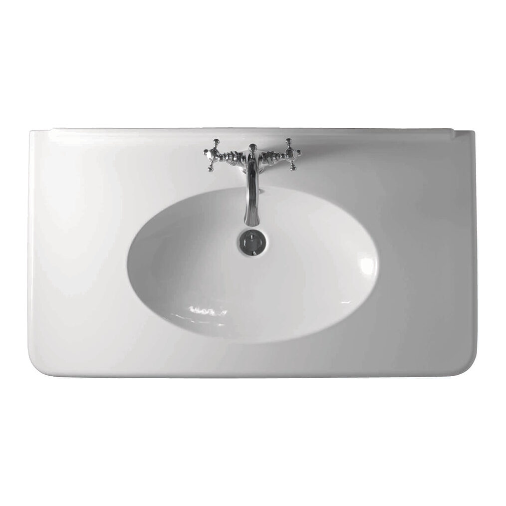 Framsden 100cm Console Basin with Aluminium Legs