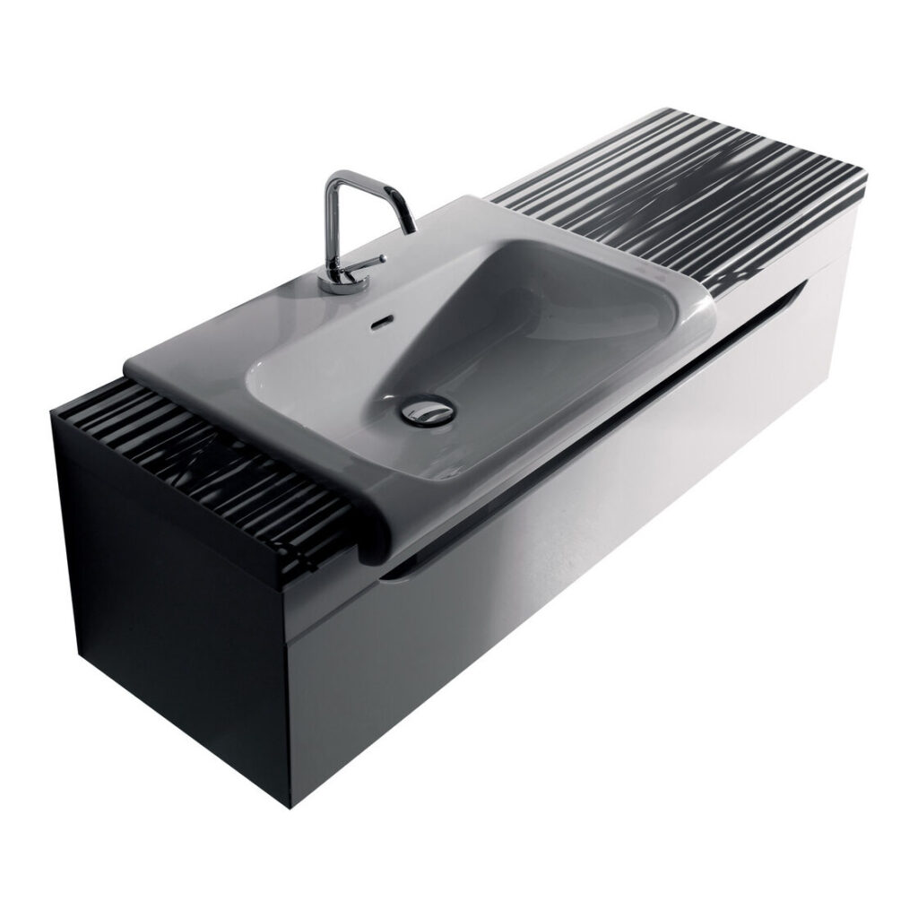 Gipping 120cm Wall Mounted Cabinet for Left Hand Basin